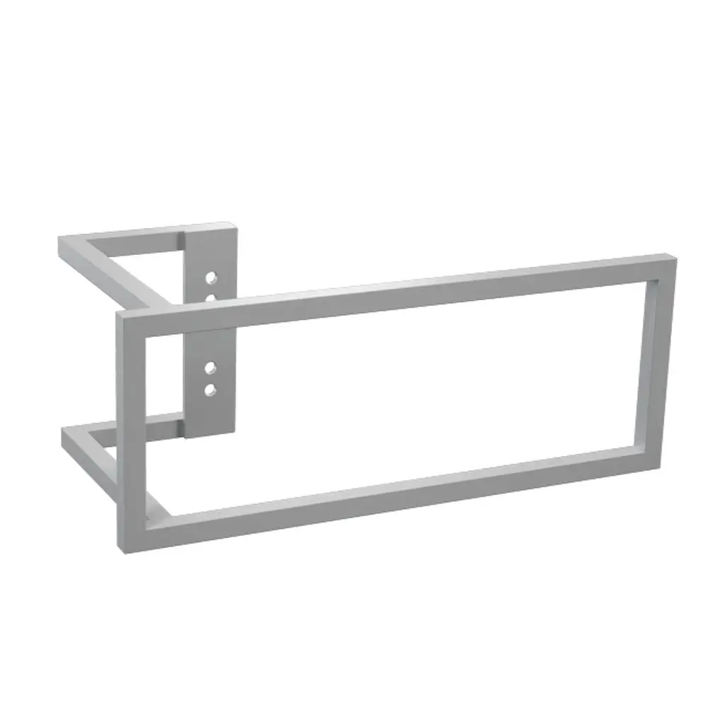 Rechteckiger Kermi Handtuchbügel, tiefschwarz, 286x110mm.